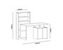 Hanah Home Mesa de Estudio Nogal y Blanco, Amplia Superficie y Estantería, 146.3x73.8x60cm